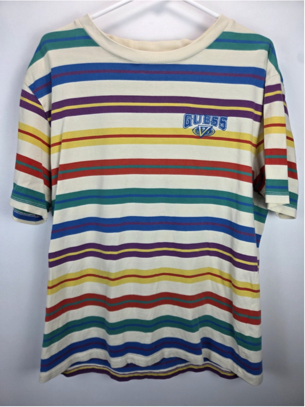 Guess J Balvin Stripped Men's polo Medium 2020 Pre-Owned